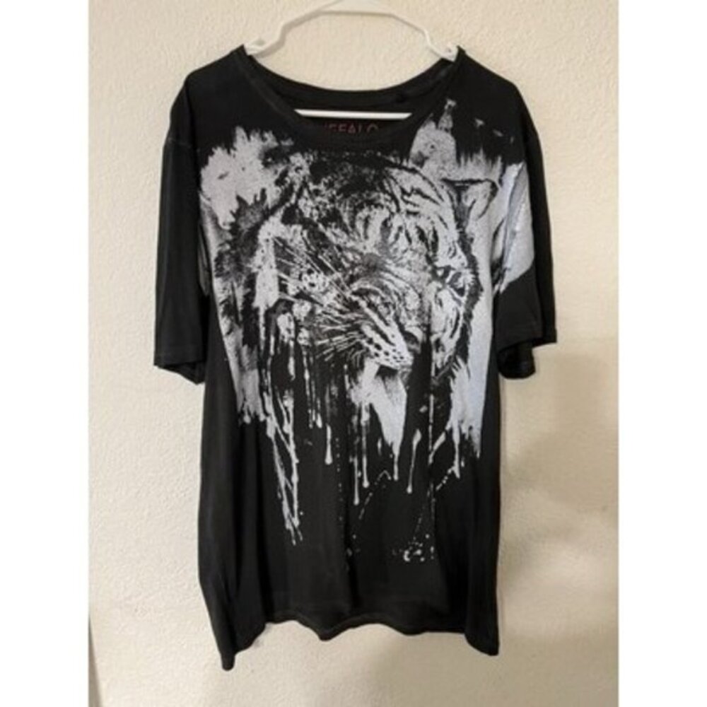 Buffalo David Bitton Tiger All Over Print Men’s XXL T-Shirt